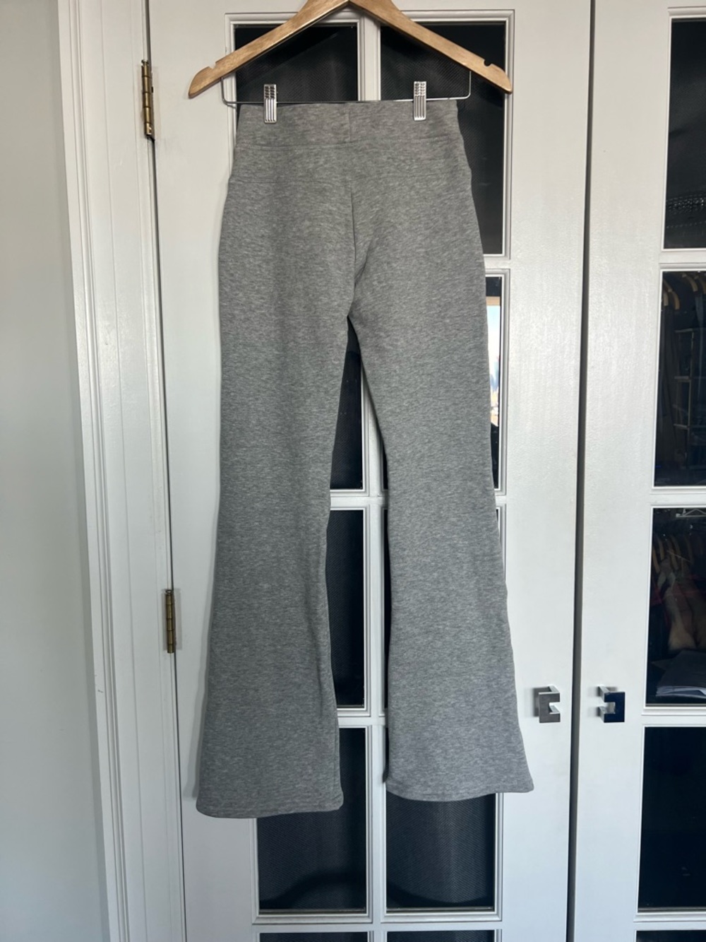 Zara Gray Flared Drawstring Track Pants - Picture 2 of 4